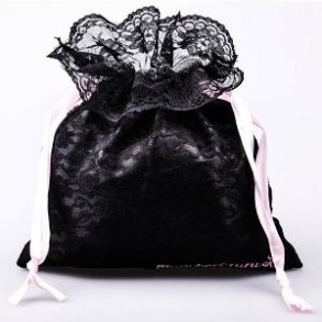 Opbevaringspose med blonder